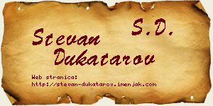 Stevan Dukatarov vizit kartica